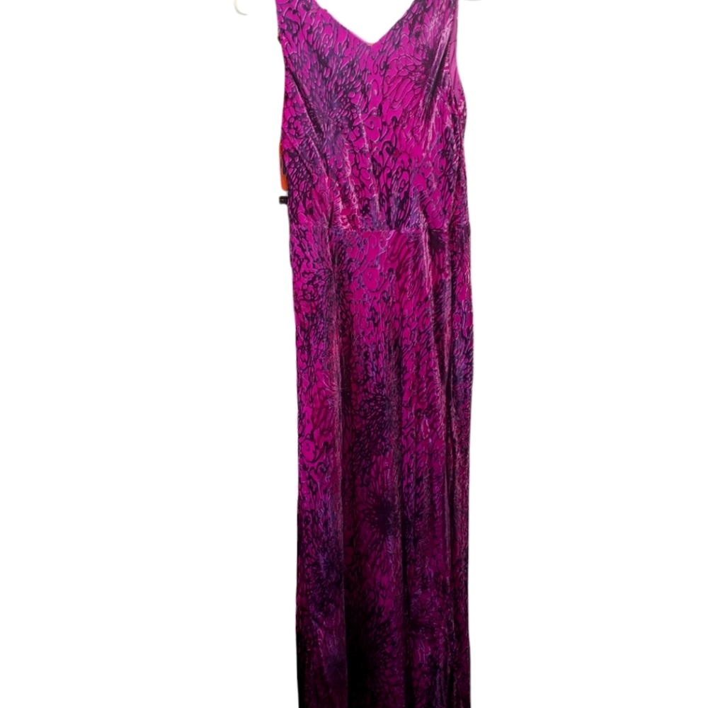 2OH THREADS & 2 HIPPIES MAXI DRESS SOFT SILK RAYLON PINK PURPLE FUCHSIA